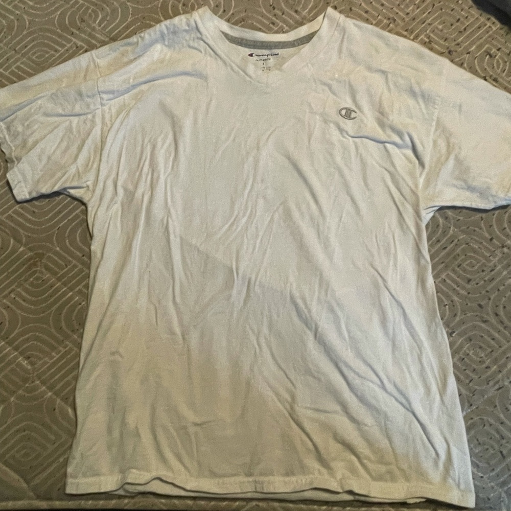 White Champion T-Shirt size: Large
